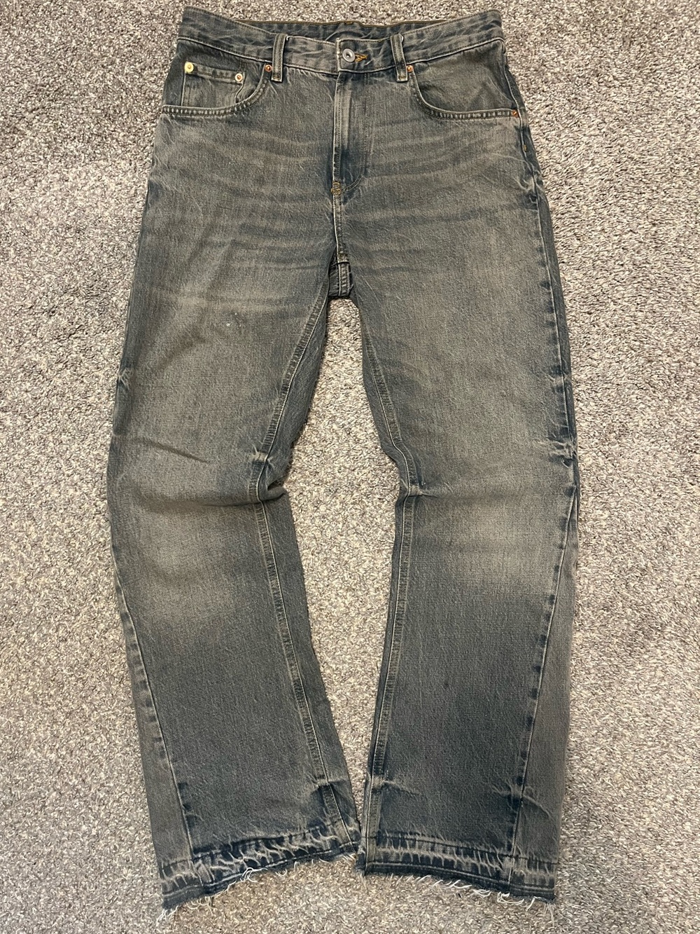 Relaxed Bootcut Flared Jeans Blue Wash